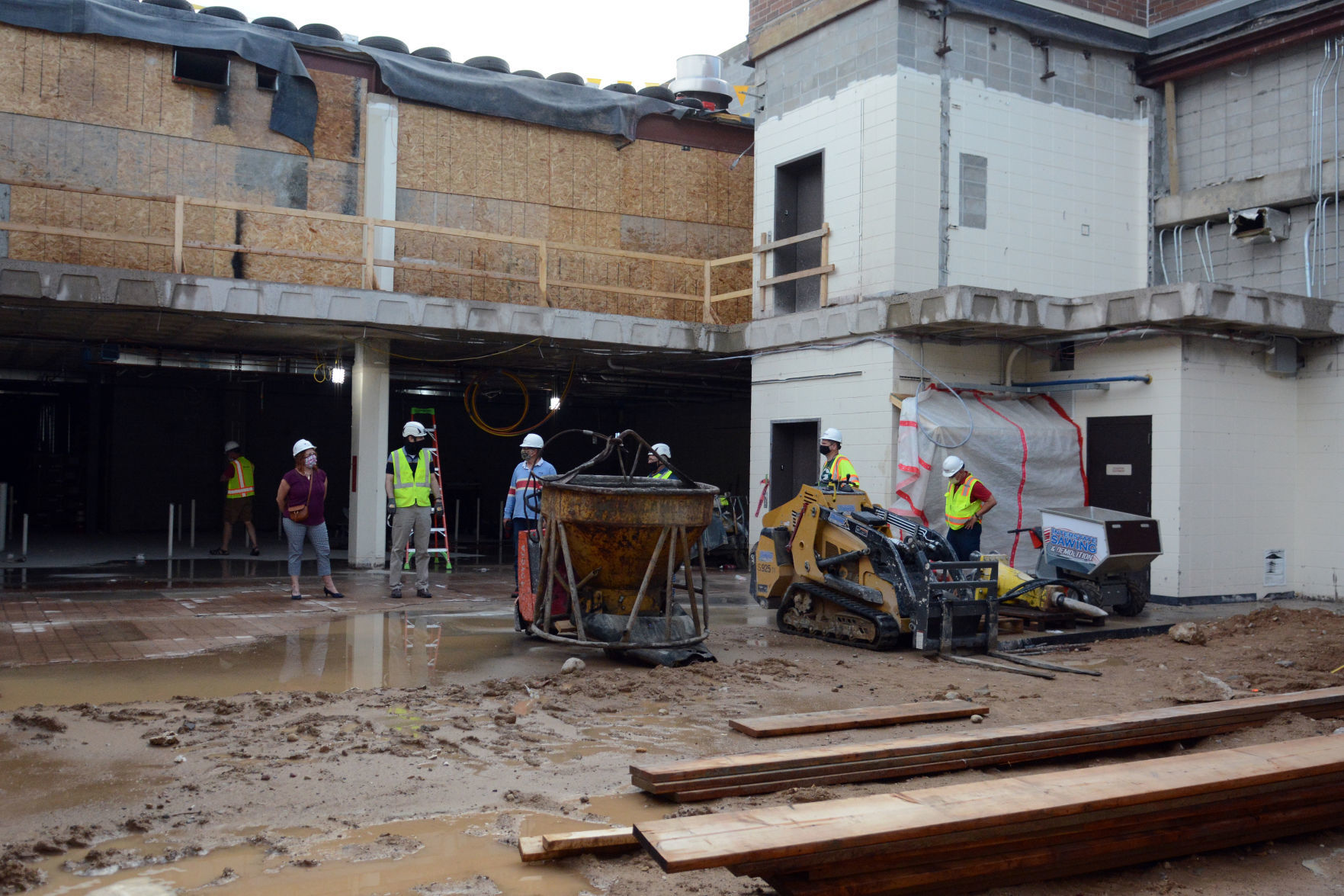 Baraboo middle school construction tour, June 23, 2020